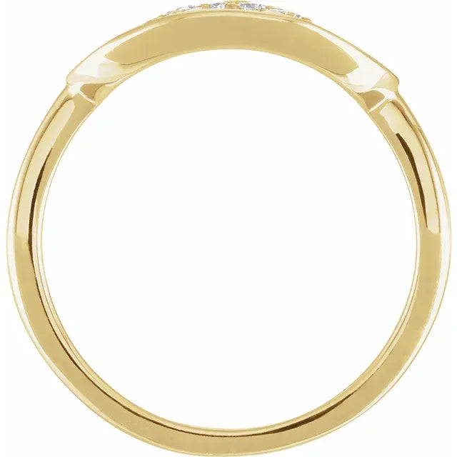 Natural Diamond Initial Ring