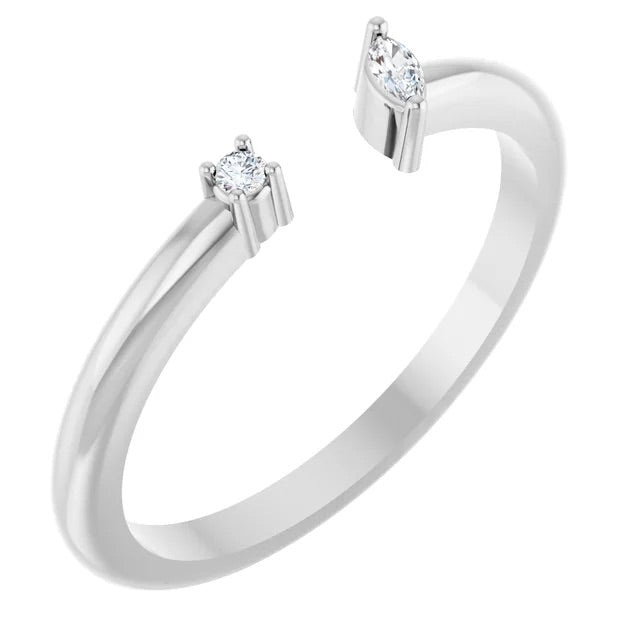 The negative space 14k gold ring