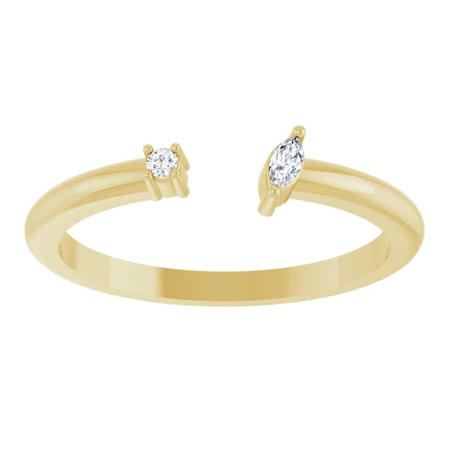 The negative space 14k gold ring