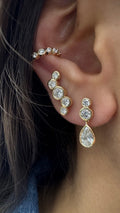 Diamond Bubble Climber Earrings