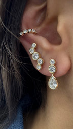 Diamond Bubble Climber Earrings