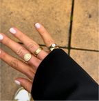 Natural Diamond Initial Ring