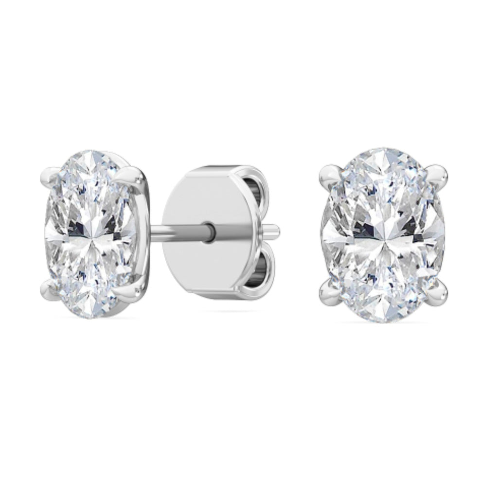 The Oval Diamond Earrings