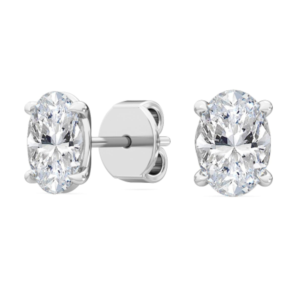 The Oval Diamond Earrings