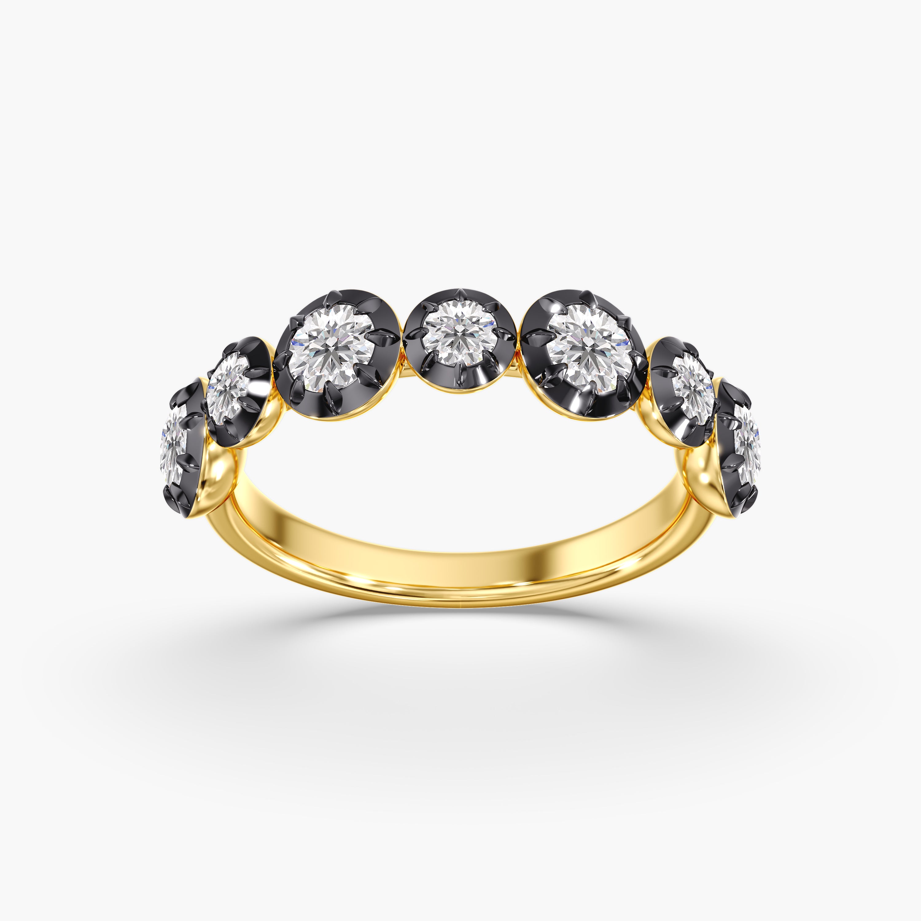 Georgian Half Eternity Band — Lab-Grown Diamond