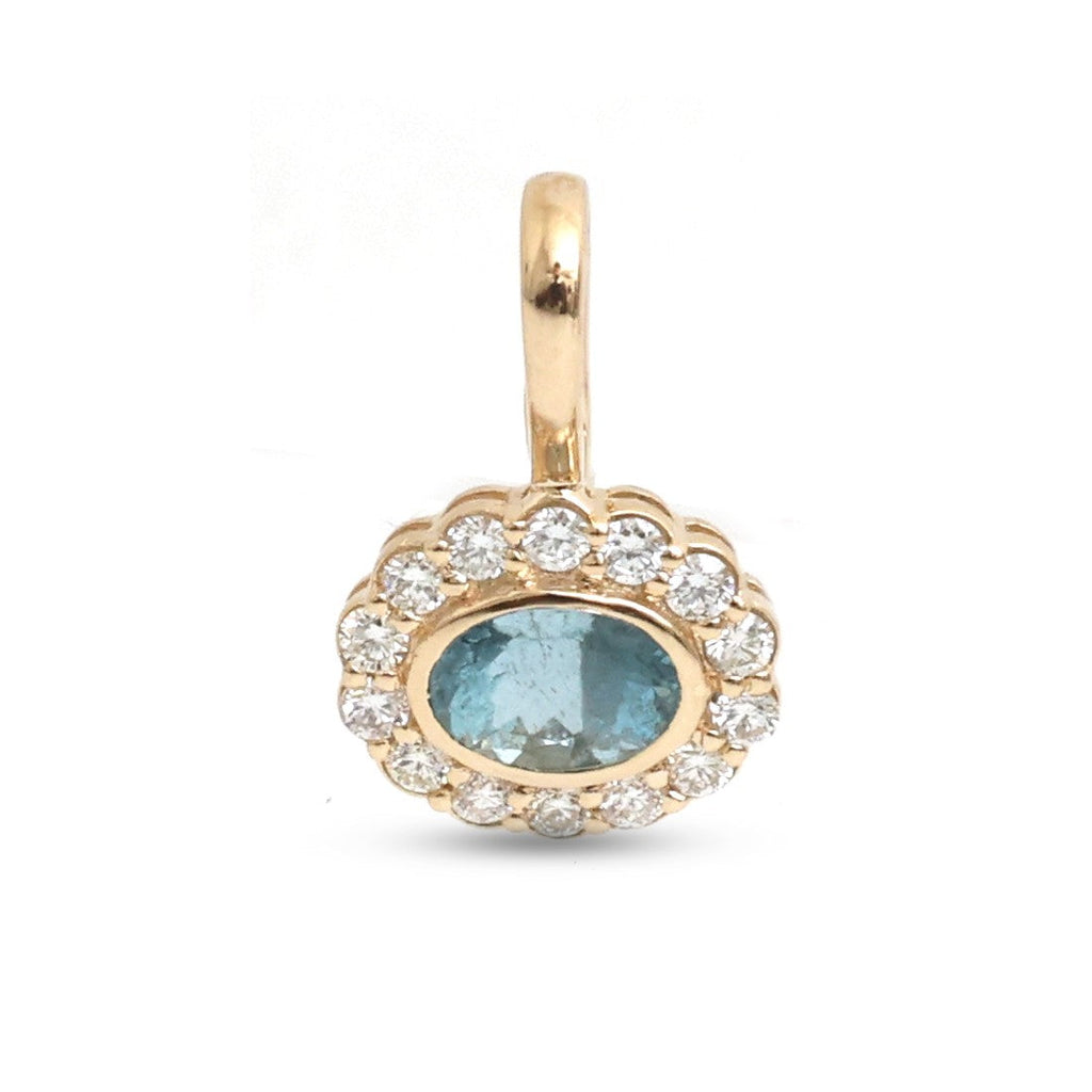 The Aquamarine Diamond Pendant