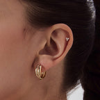 Double Gold Hoops