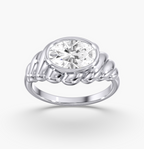 Oval Bezel Diamond Ring