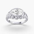 Oval Bezel Diamond Ring
