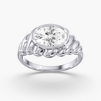 Oval Bezel Diamond Ring