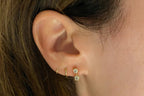 Two Stone Diamond Earrings