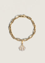 Pavé Diamond Shell Charm Bracelet - Kinn Studios - Selected by HJD